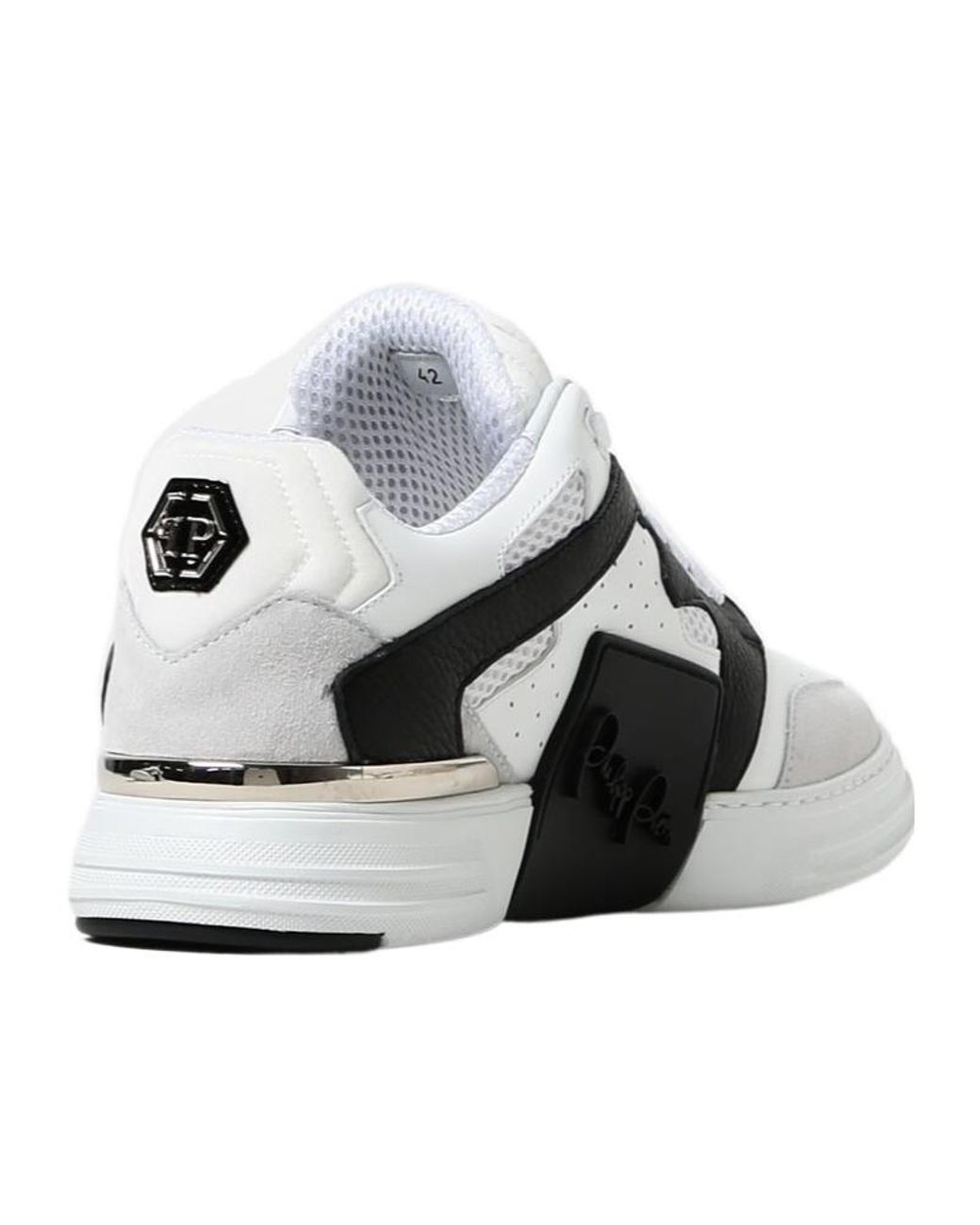 Philipp Plein White Phantom Street Leather Sneakers for men