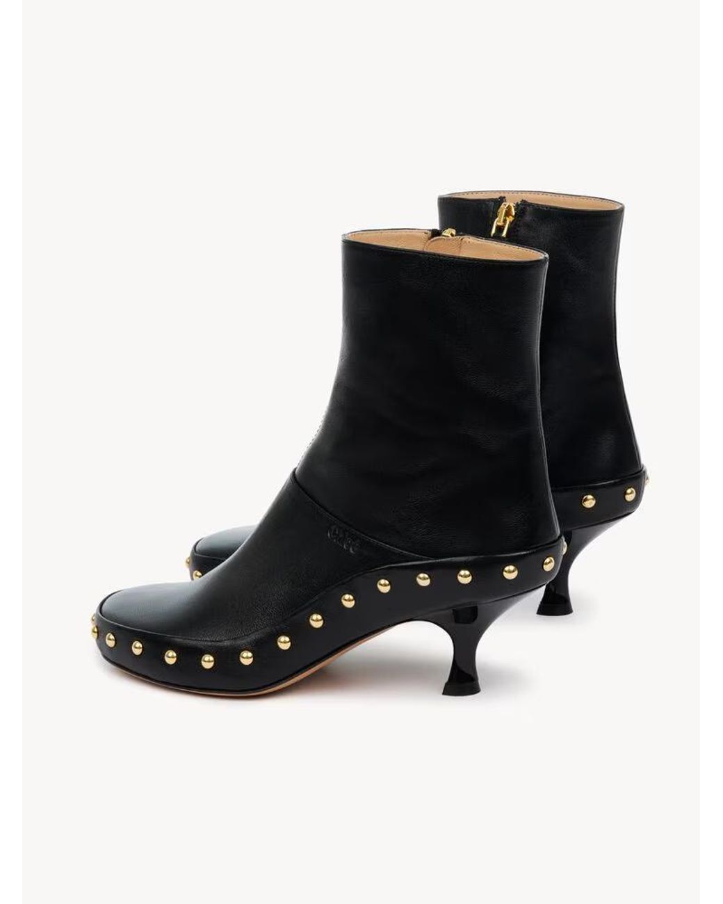 Chloé Black Chloé Studded Ankle Boots