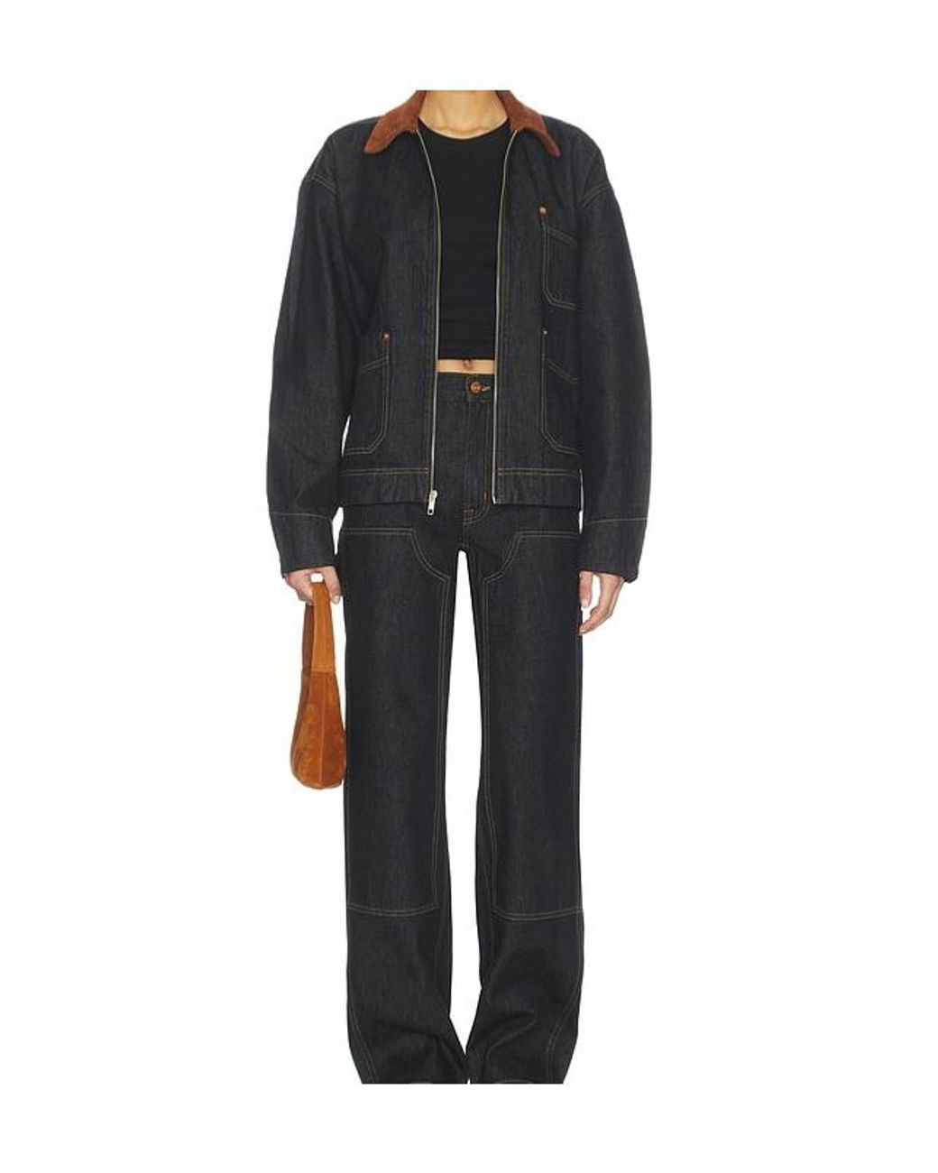 SLVRLAKE Denim Black Long Sleeve Jacket