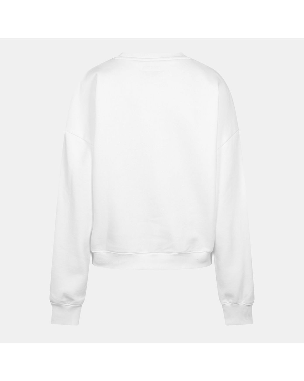 Guess White Crew Neck Long-Sleeve Sweatshirt