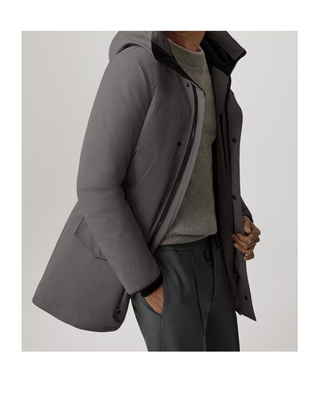 Canada Goose Gray Langford Hooded Parka for men