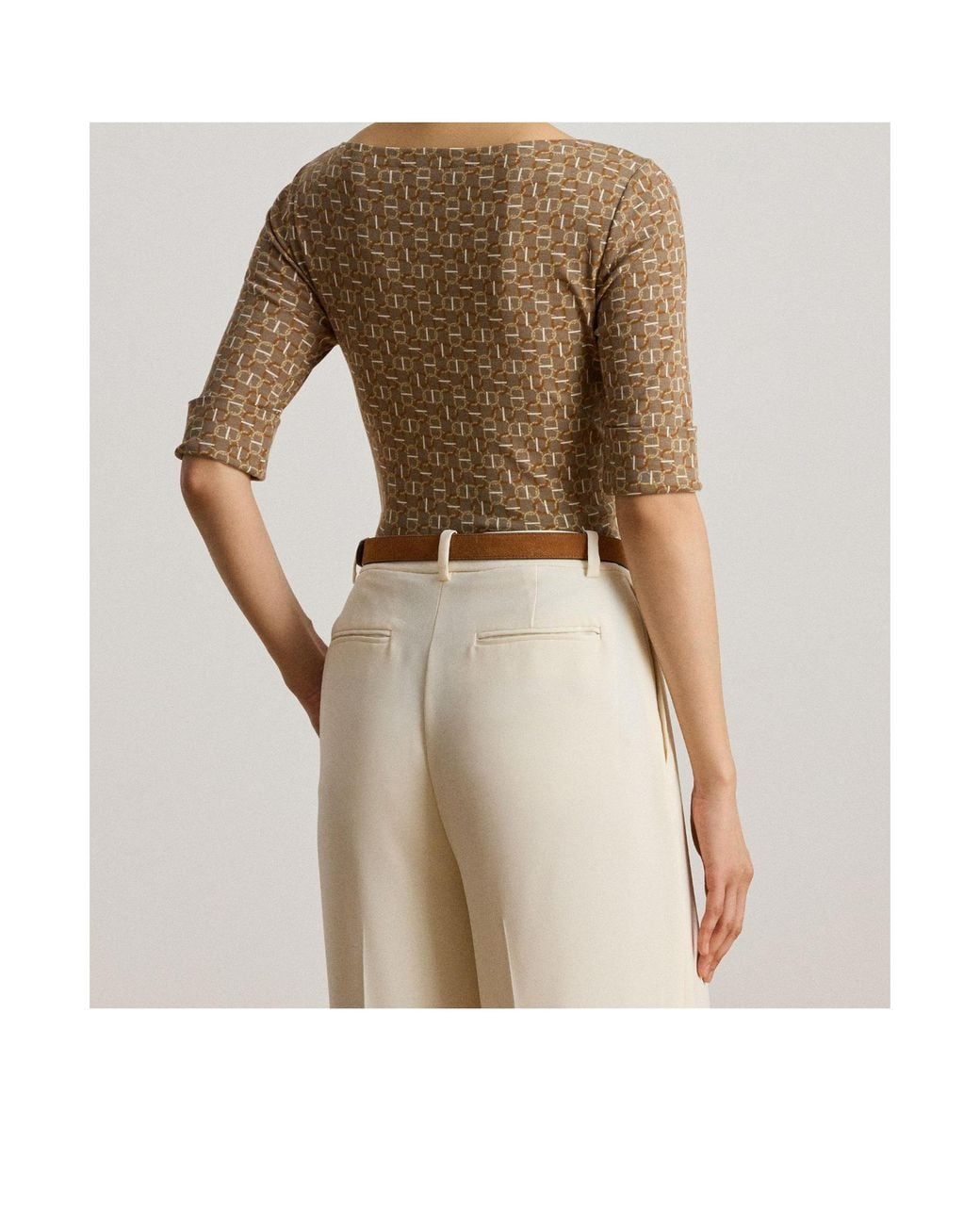 Ralph Lauren Natural Printed Short-Sleeved T-Shirt