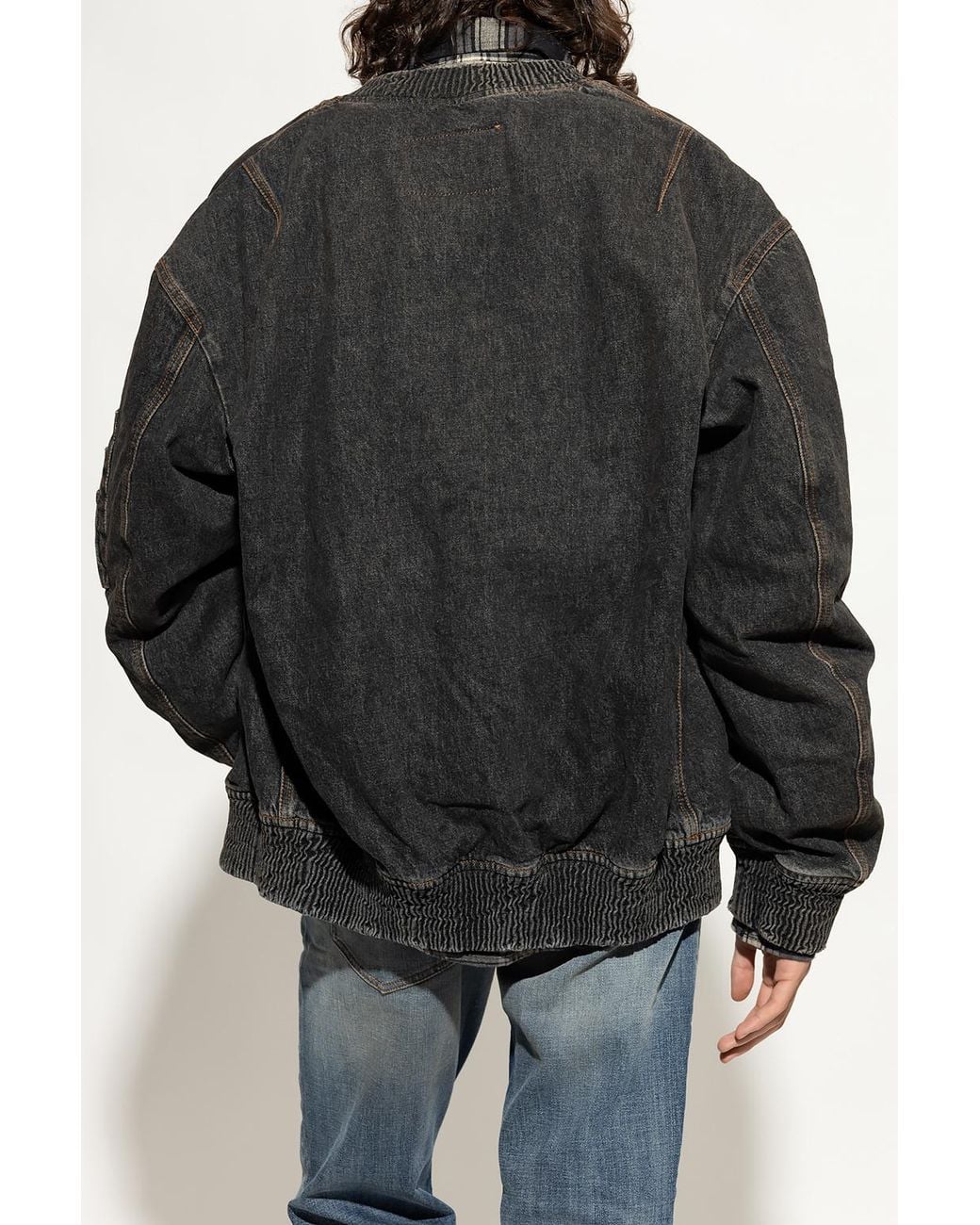 DIESEL Black Zip-Up Bomber Jacket for men