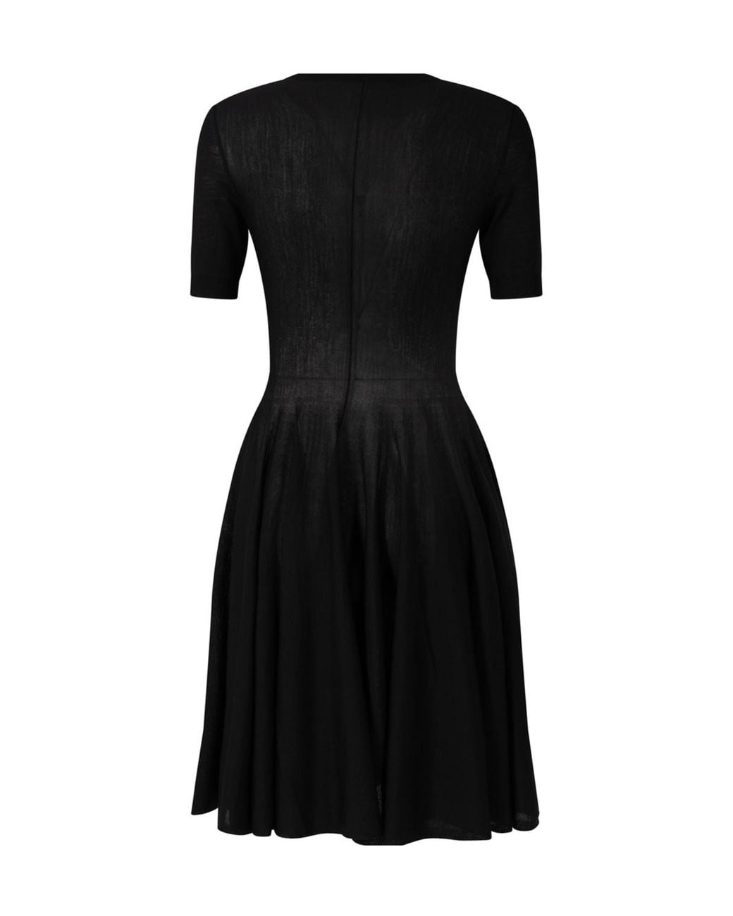 Alaïa Black Skater Wool Minidress