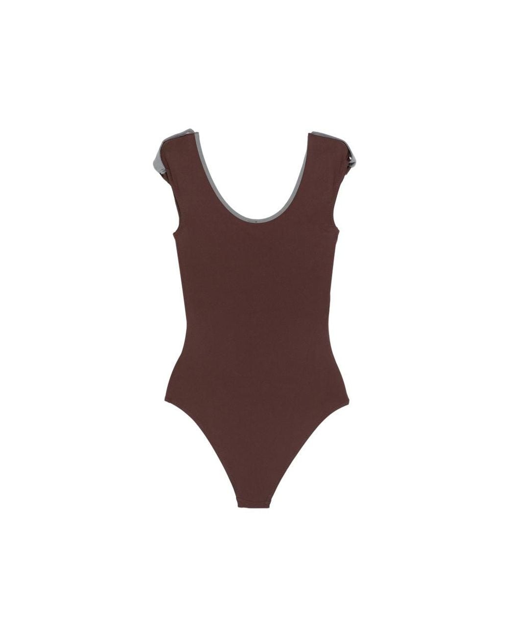 GIMAGUAS Brown Sleeveless One-Piece Swimsuit
