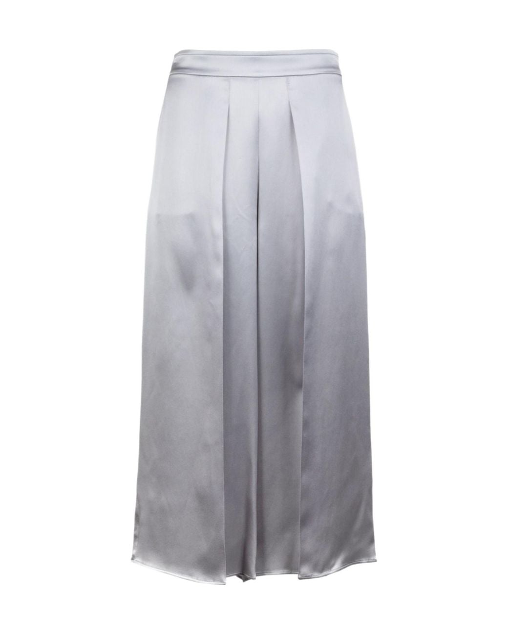 Eleventy Gray Pleated Cropped Trousers