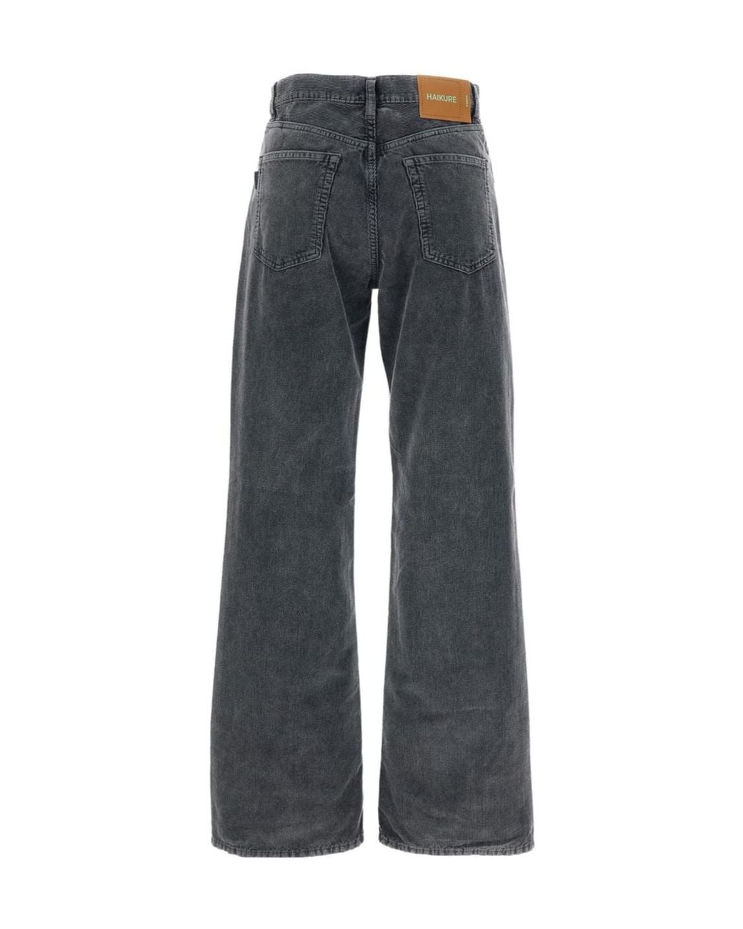 Haikure Gray Korea Velvet Pier Condury Trousers