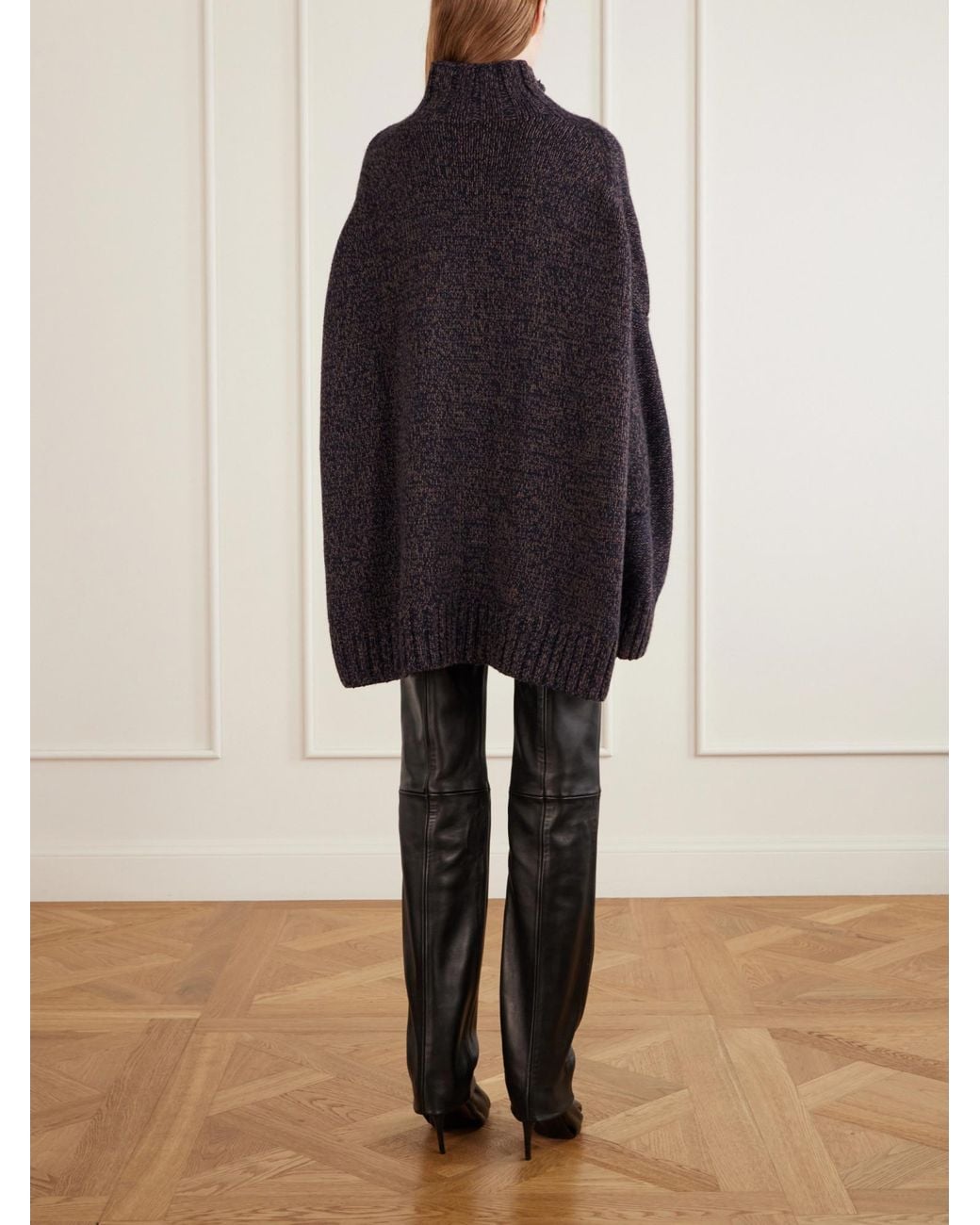 Khaite Blue Cashmere Mélange Sweater