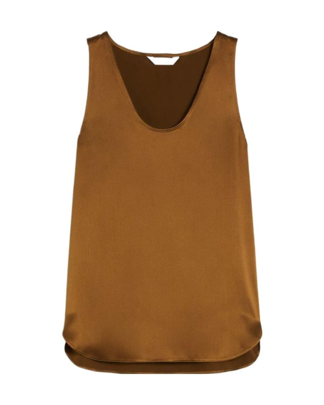 Max Mara Brown Filly V-Neck Sleeveless Top