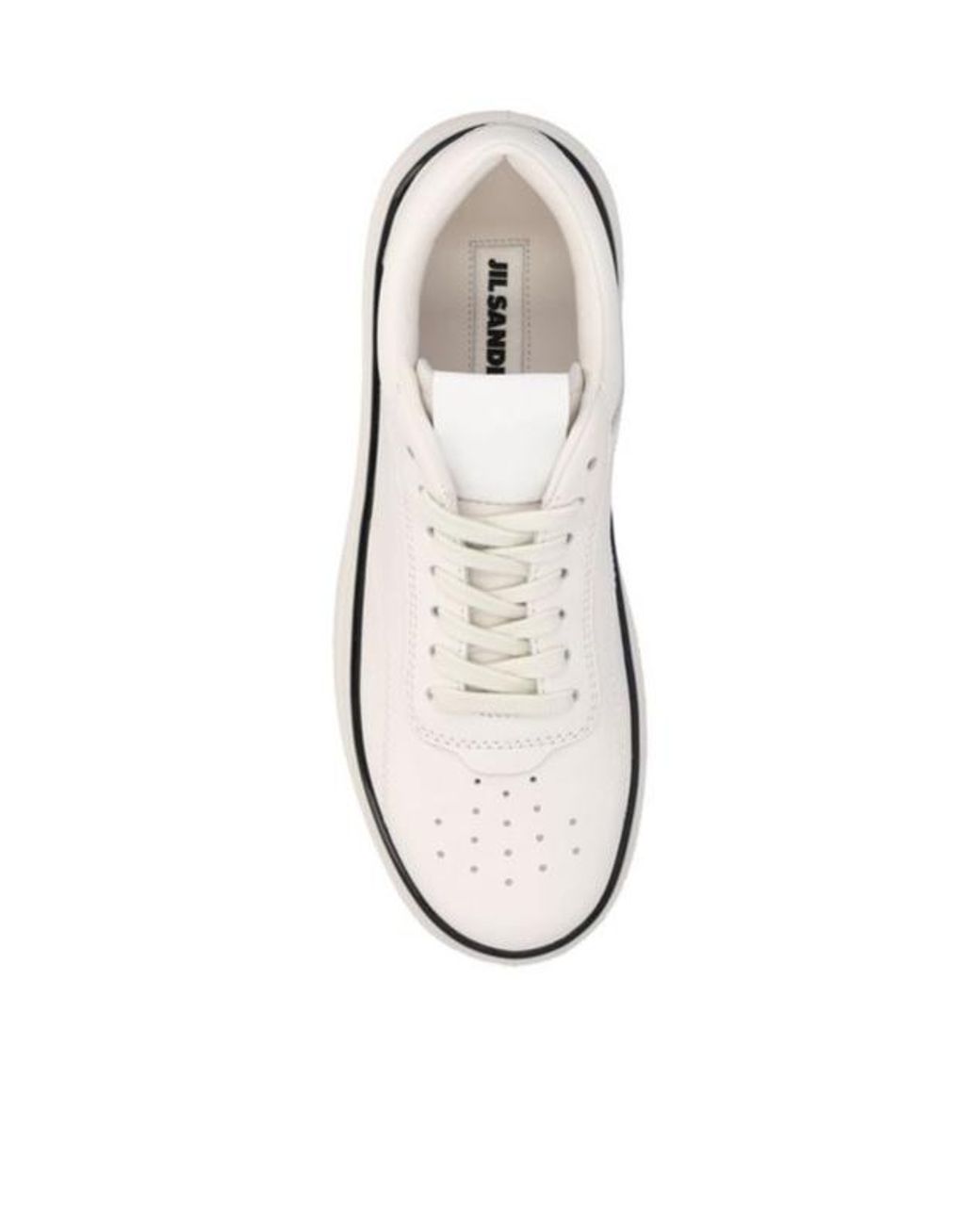 Jil Sander White Chunky Lace-Up Sneakers