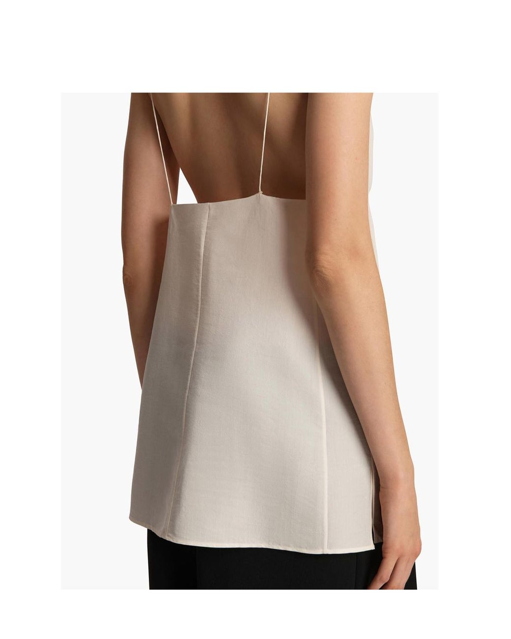 Khaite White Talsie V-Neck Top