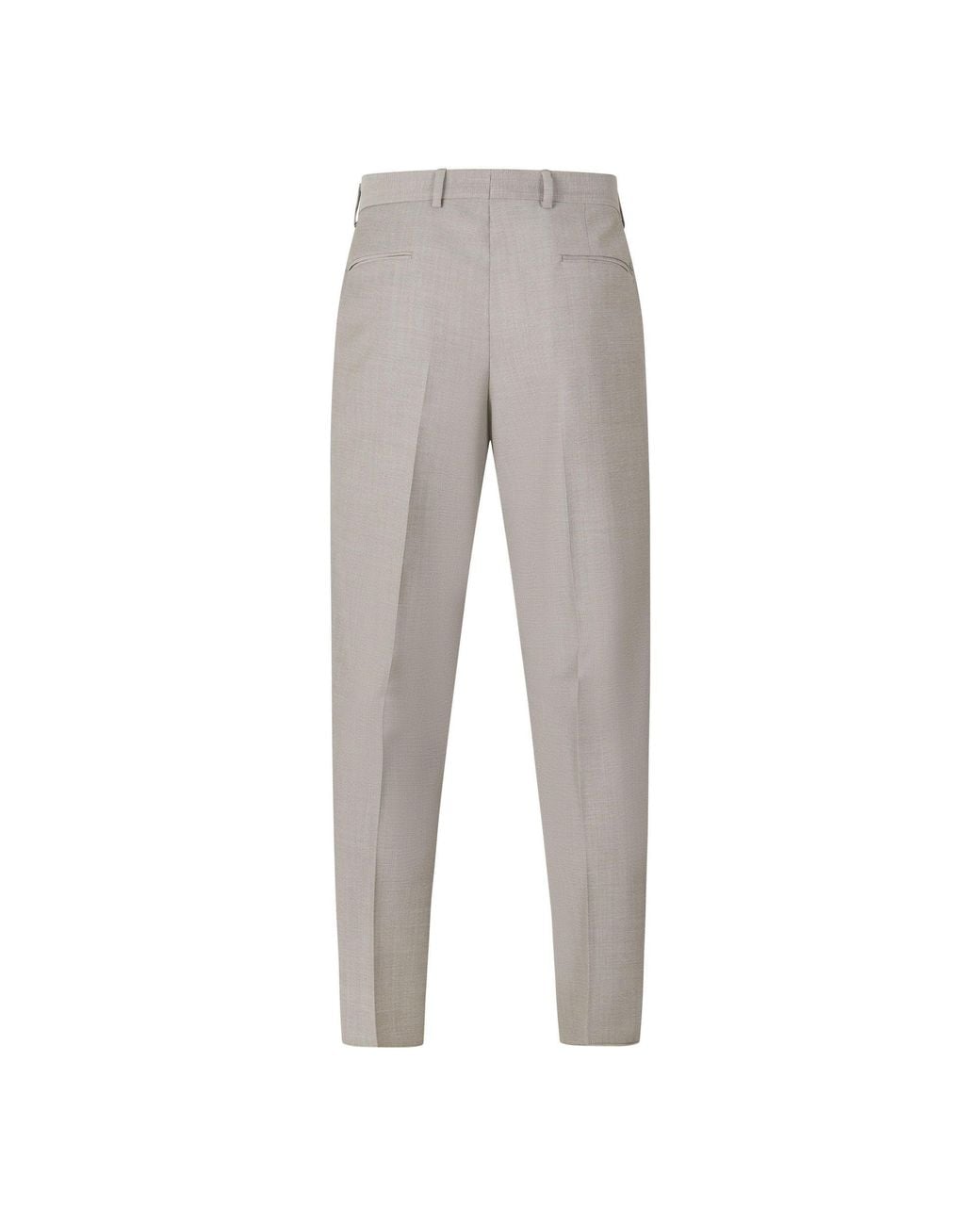 Boss Gray Genius Suit Trousers for men