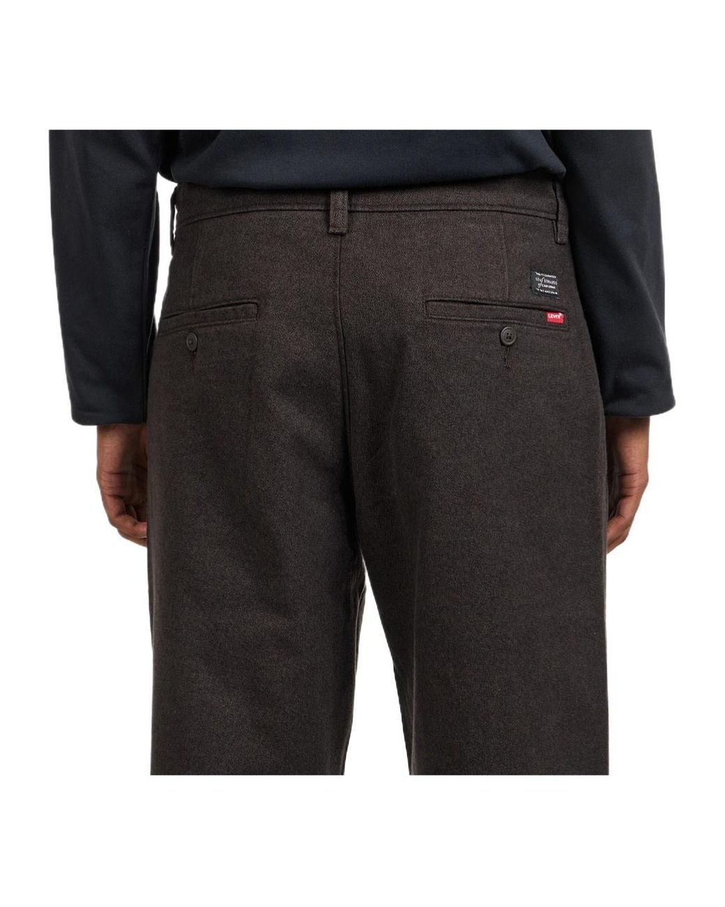 Levi's Black Xx Chino Pleated Baggy Pants for men