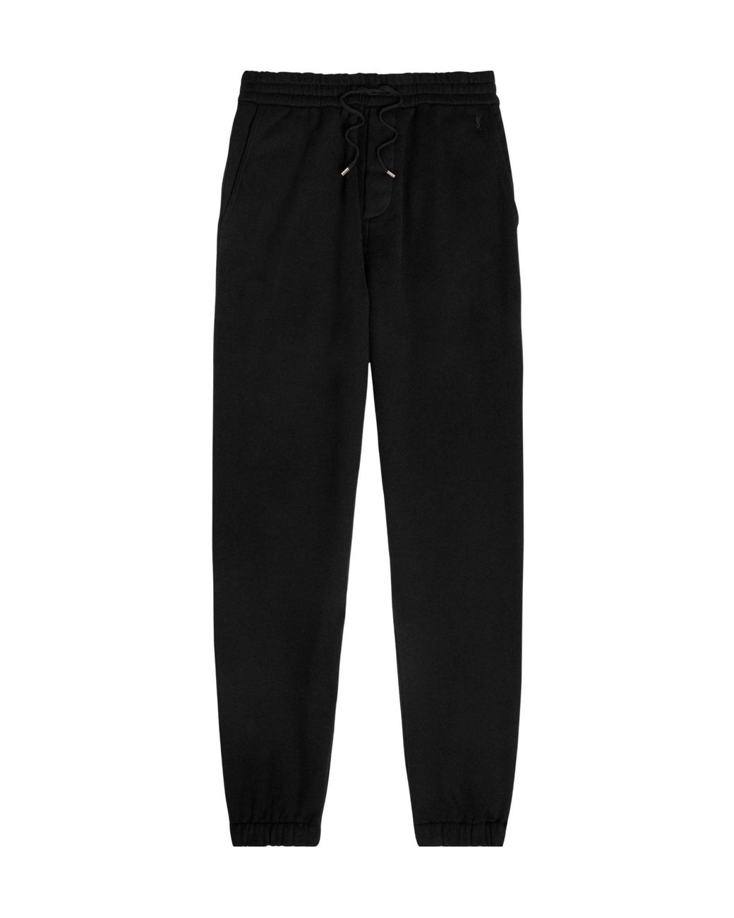 Saint Laurent Black Simple Cotton Sportswear Pants for men