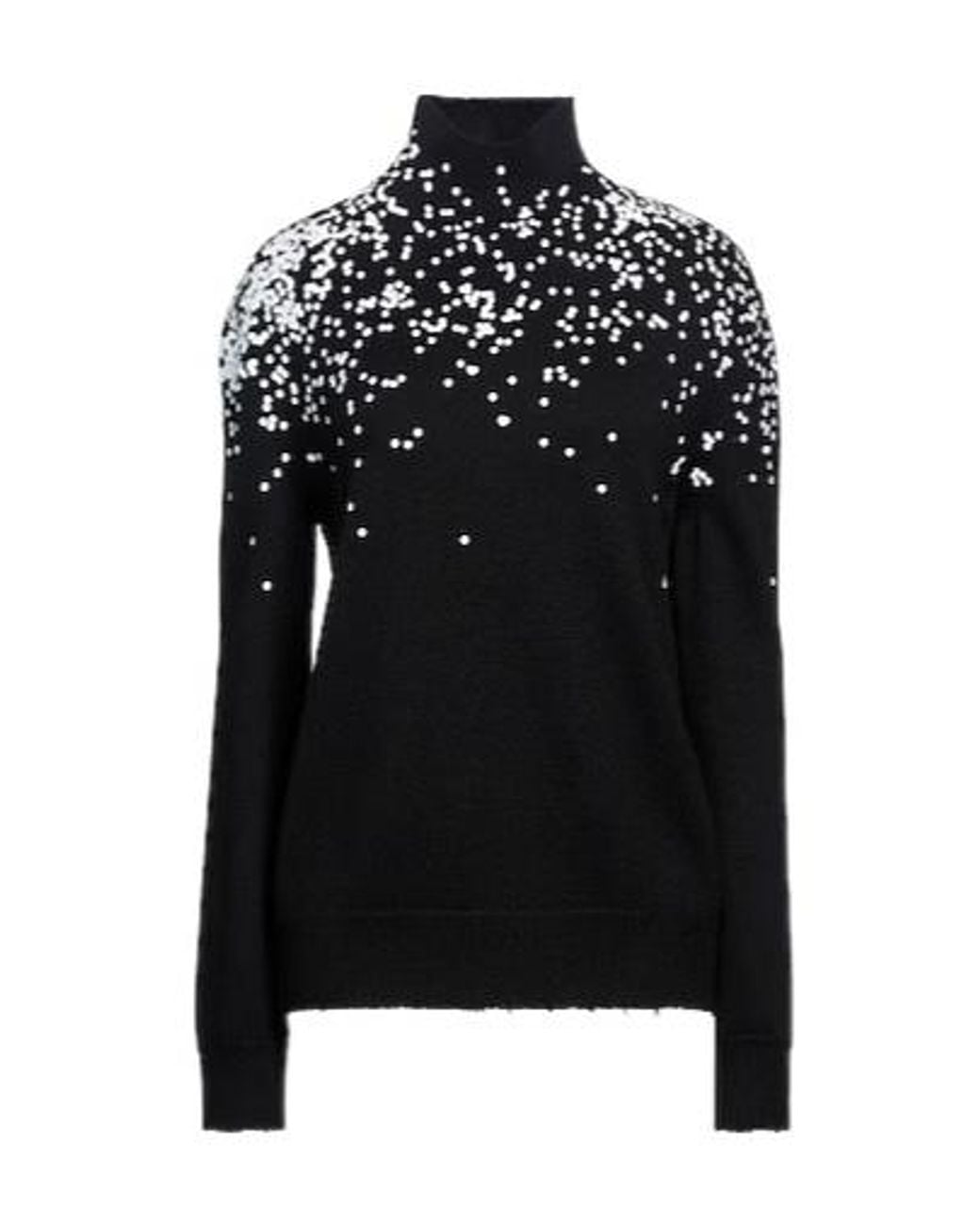 MM6 by Maison Margiela Black Minimalist Printed Knit Sweater