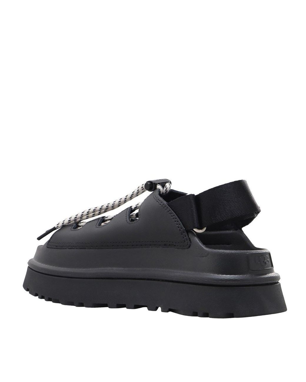 Ugg Black Goldenglow Lace-Up Platform Sandals