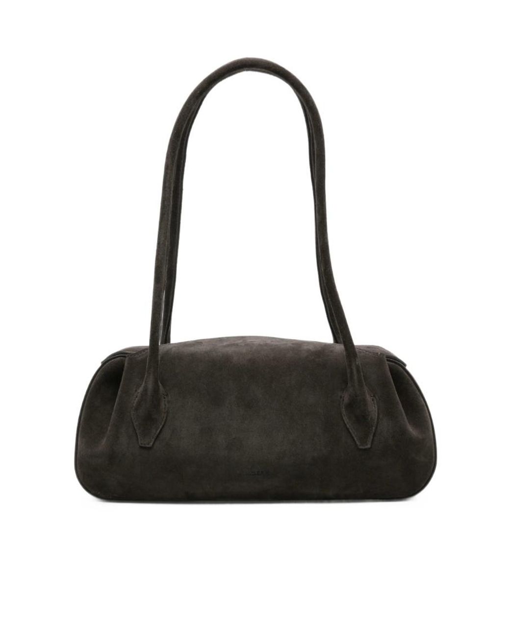 Yuzefi Black Oyster Leather Shoulder Bag