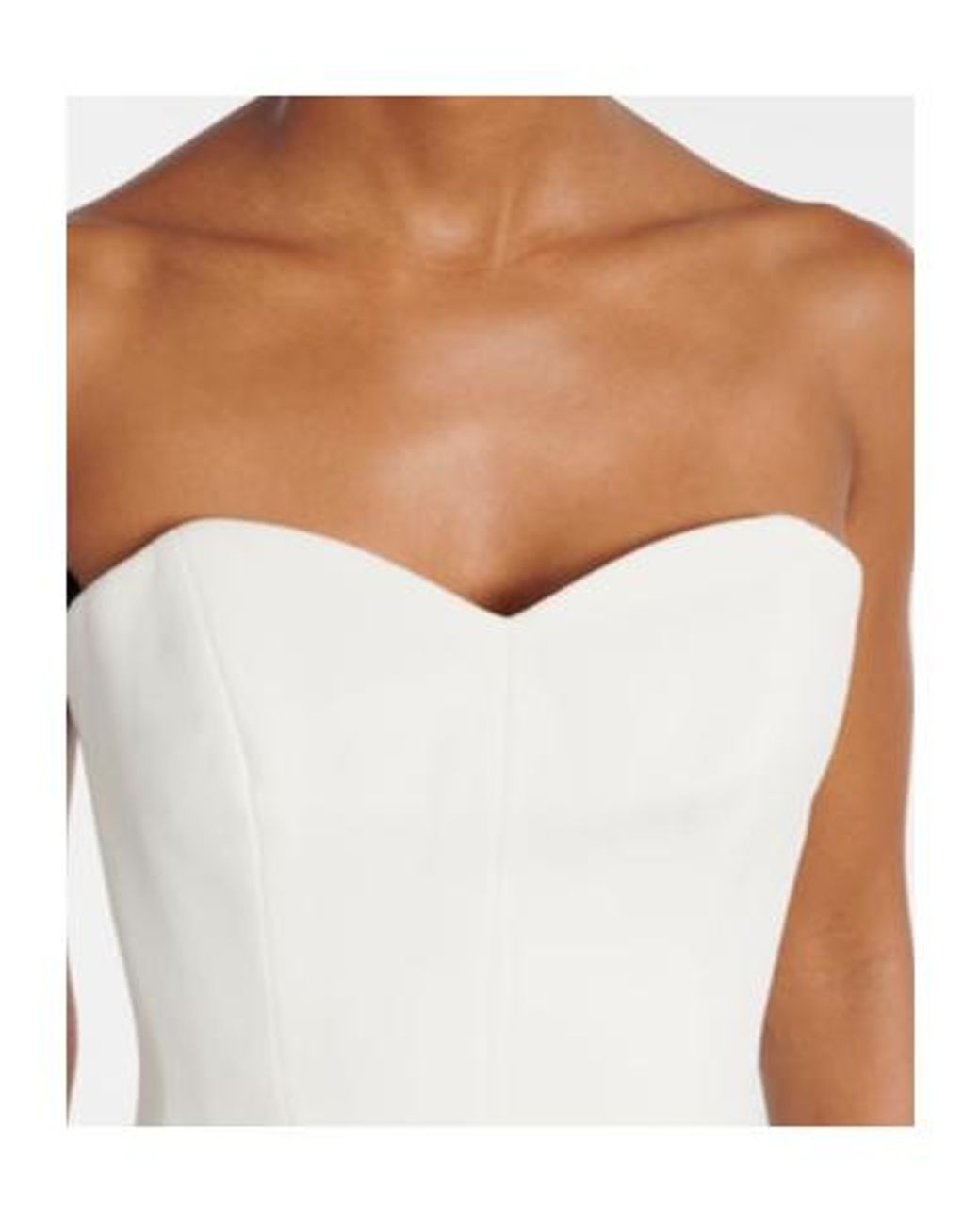 Alex Perry White Draped Crepe Jersey Corset Dress
