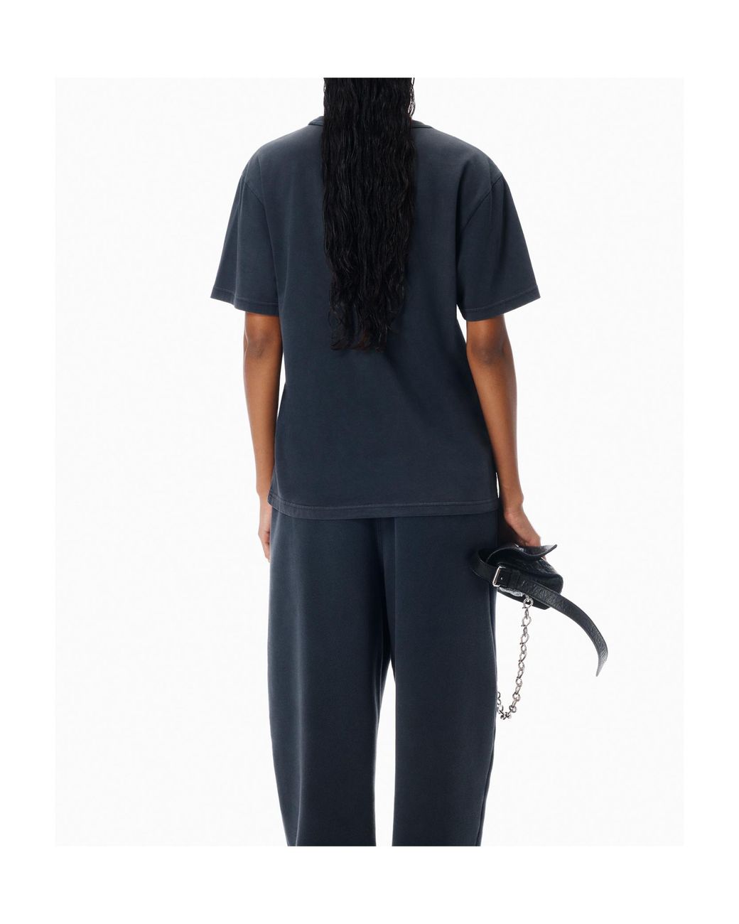 Alexander Wang Blue T By Embellished Hotfix T-Shirt