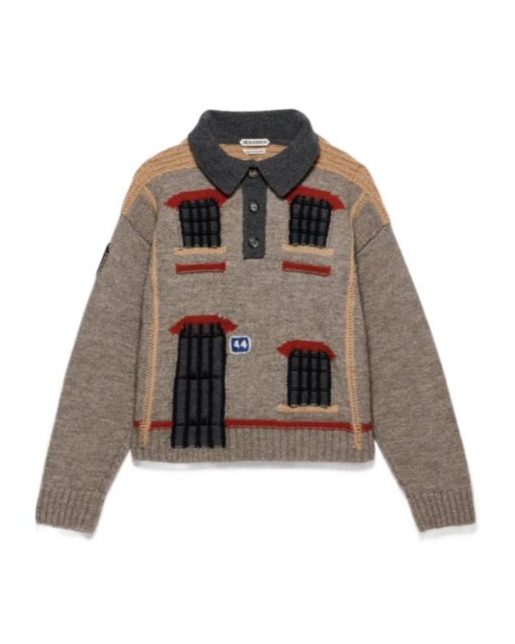 J.W. Anderson Brown House Polo Sweater
