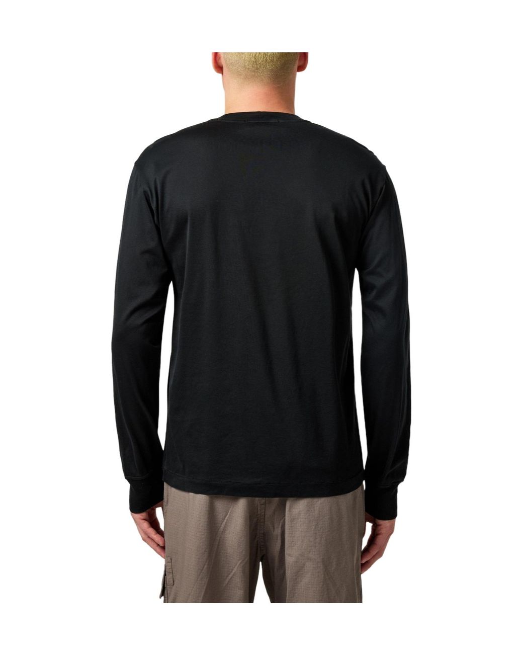 Stone Island Black Pure Cotton Crew Neck T-Shirt for men