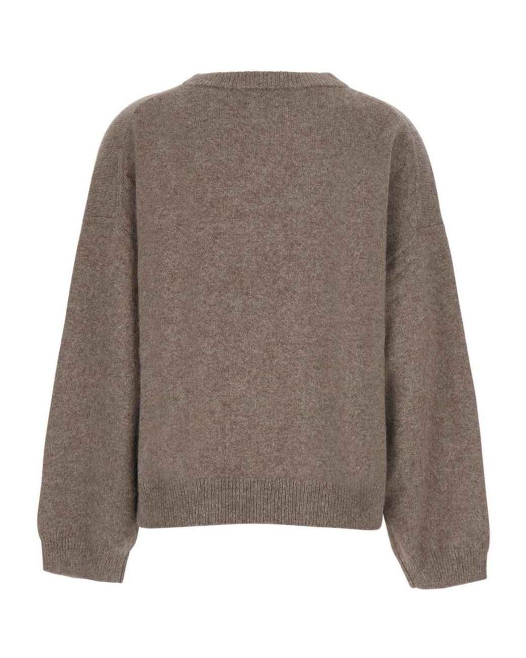 Loulou de Saison Brown Tristan Crewneck Knitted Sweater