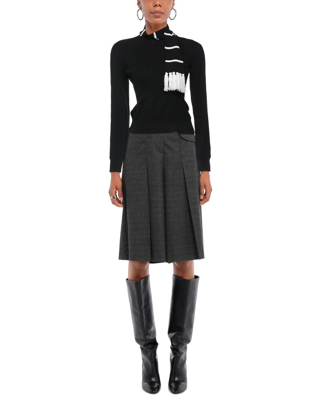 Dolce & Gabbana Black Two-Tone Cashmere Knit