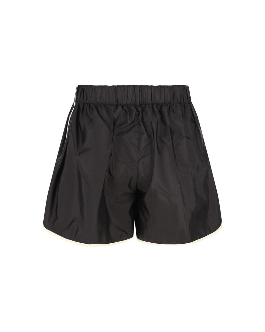 Prada Gray Logo Plaque Elasticated-Waistband Shorts