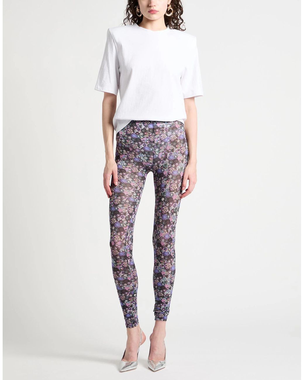 Isabel Marant Blue Floral Print Leggings