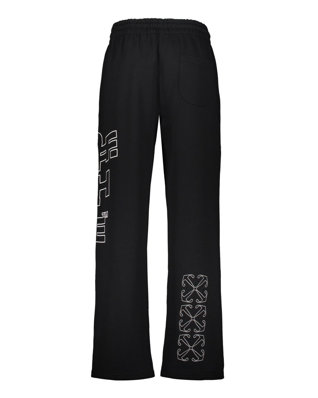 Off-White c/o Virgil Abloh Black Graphic Logo Drawstring Pants for men