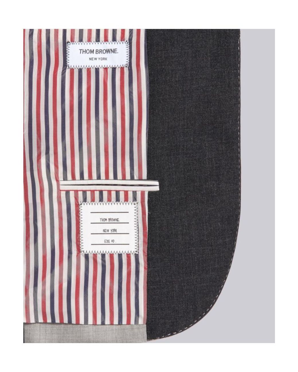 Thom Browne Gray Fun-Mix Panelled Blazer