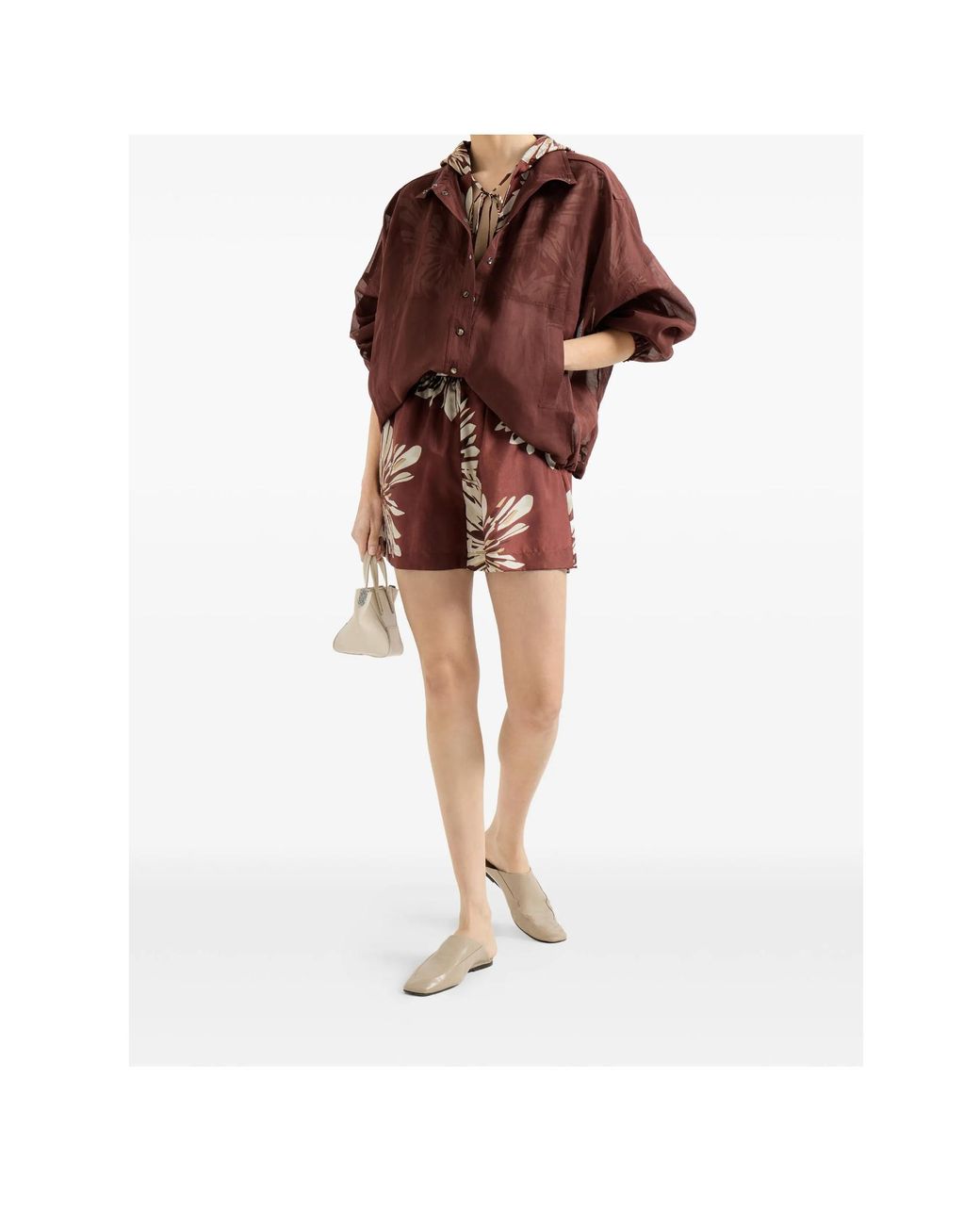Brunello Cucinelli Brown Monili Outerwear Jacket