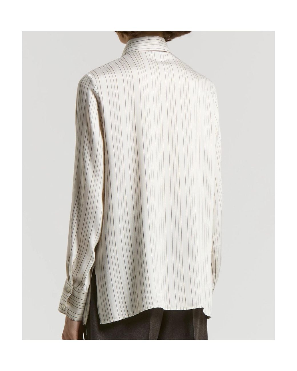 Peserico White Striped Shirt