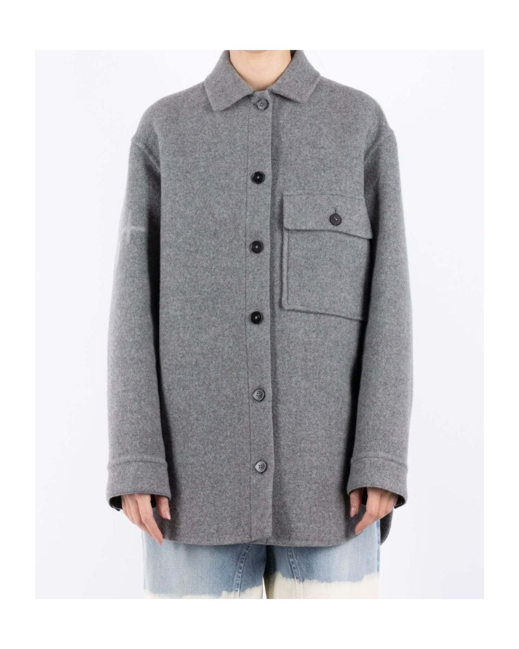 Jil Sander Gray Freshly Cut Wool Jacket