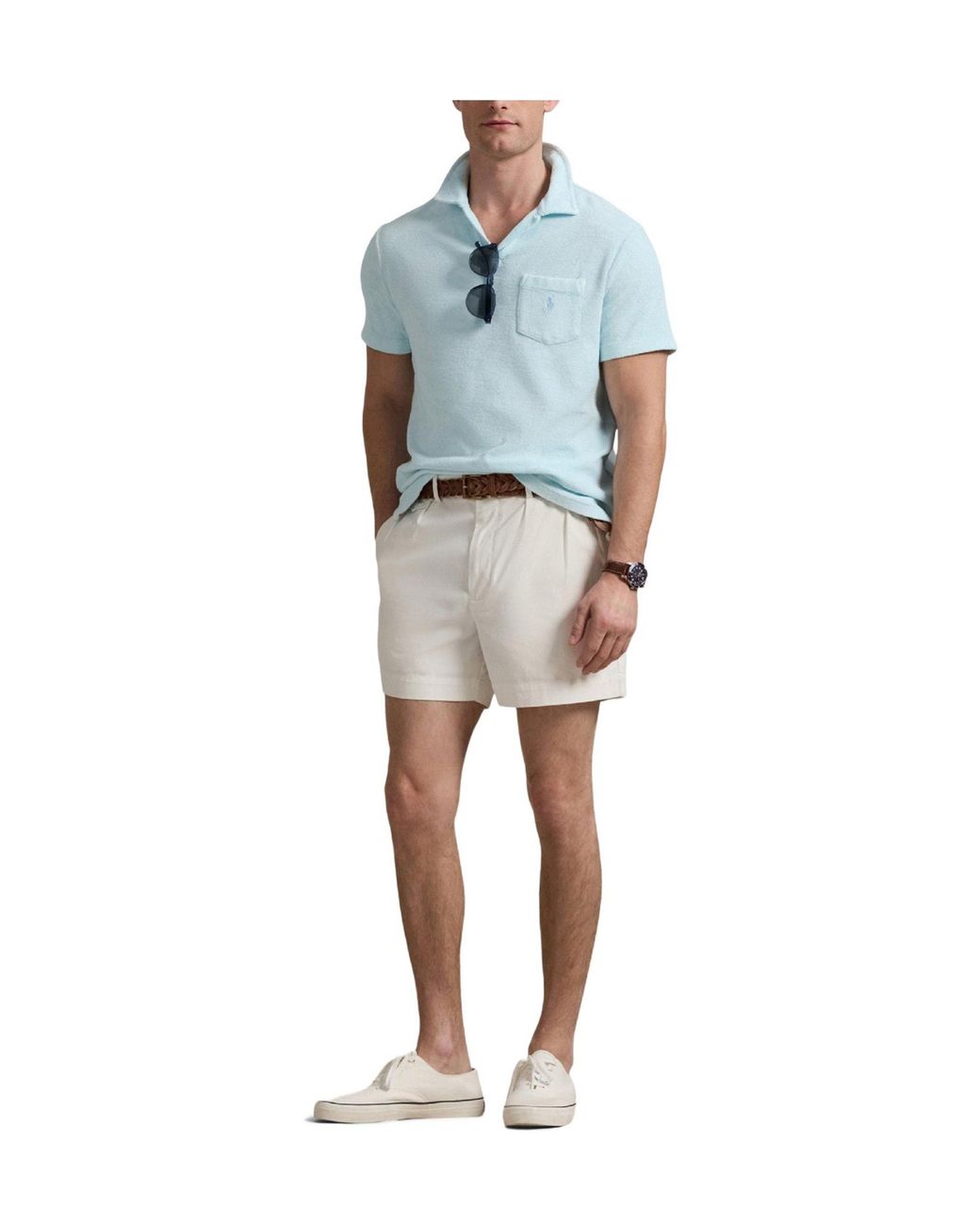 Ralph Lauren Lightblue Pique Shortsleeve Polo Shirt for men