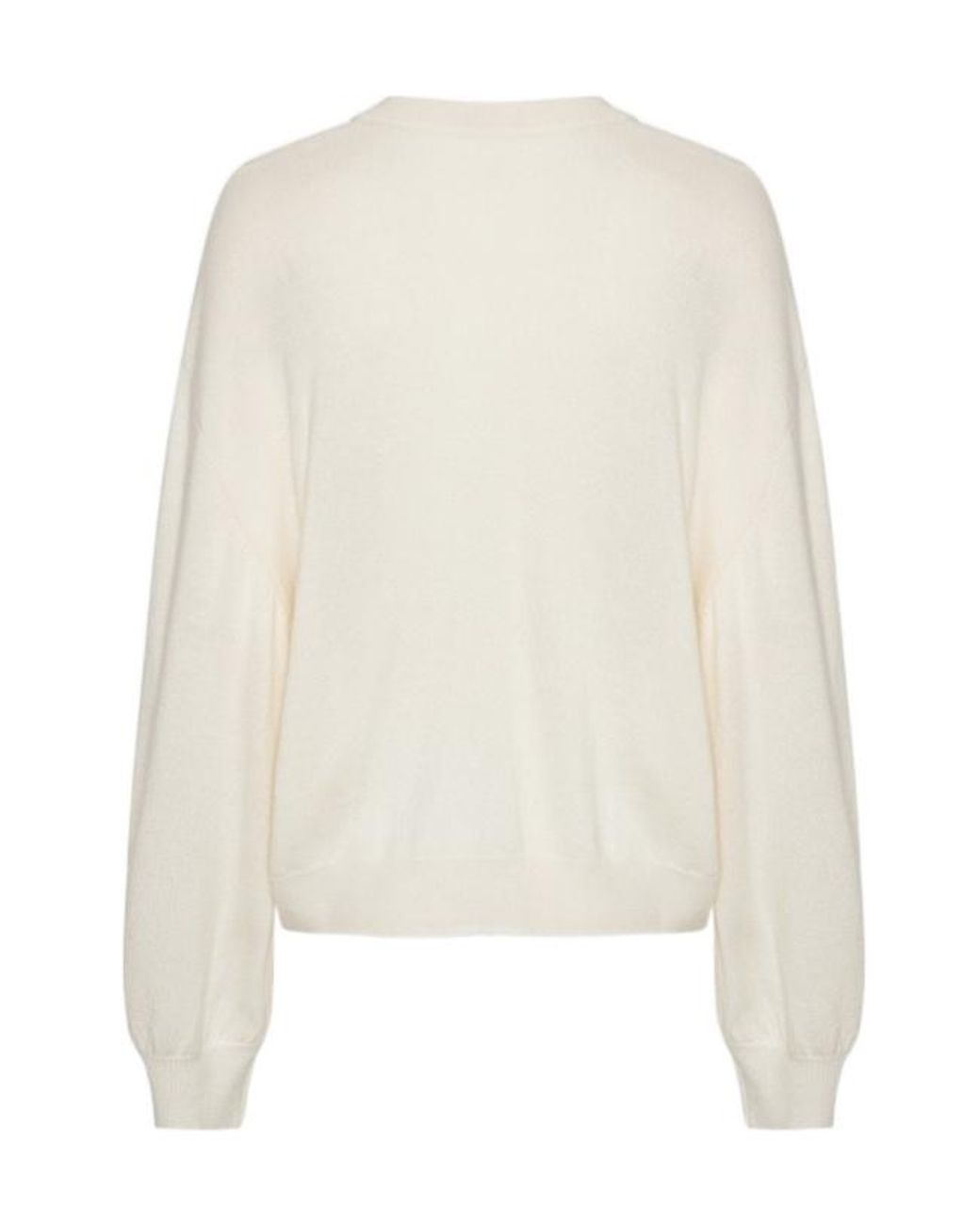 ROTATE BIRGER CHRISTENSEN White Oversized Logo Knitted Sweater