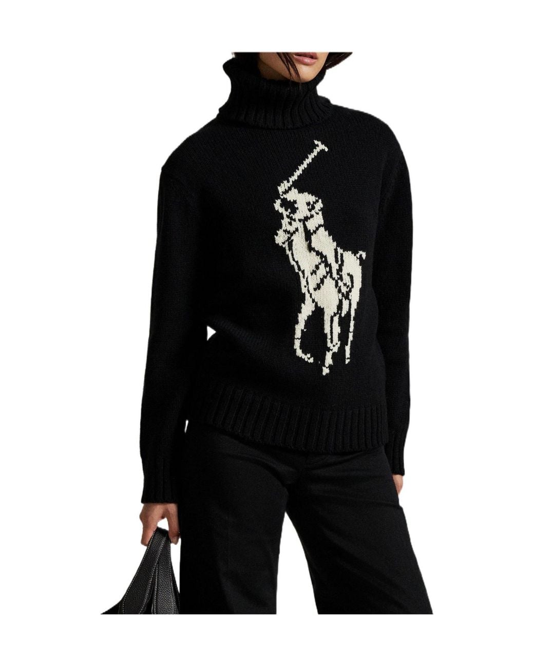 Polo Ralph Lauren Blue Pony Knitted Crew Neck Jumper