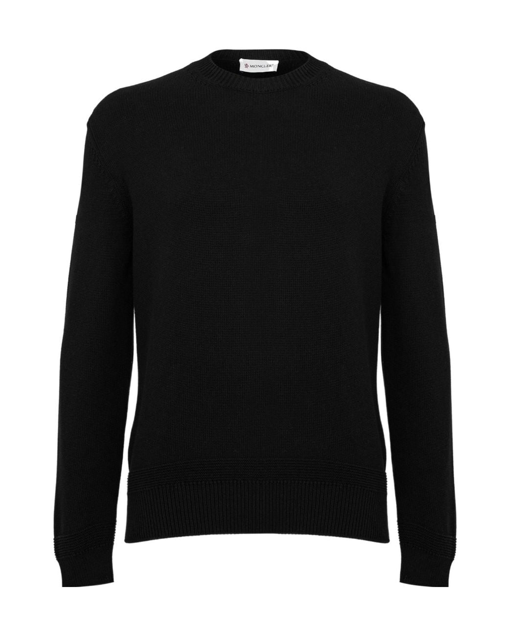 Moncler Black Crew Neck Jumper for men