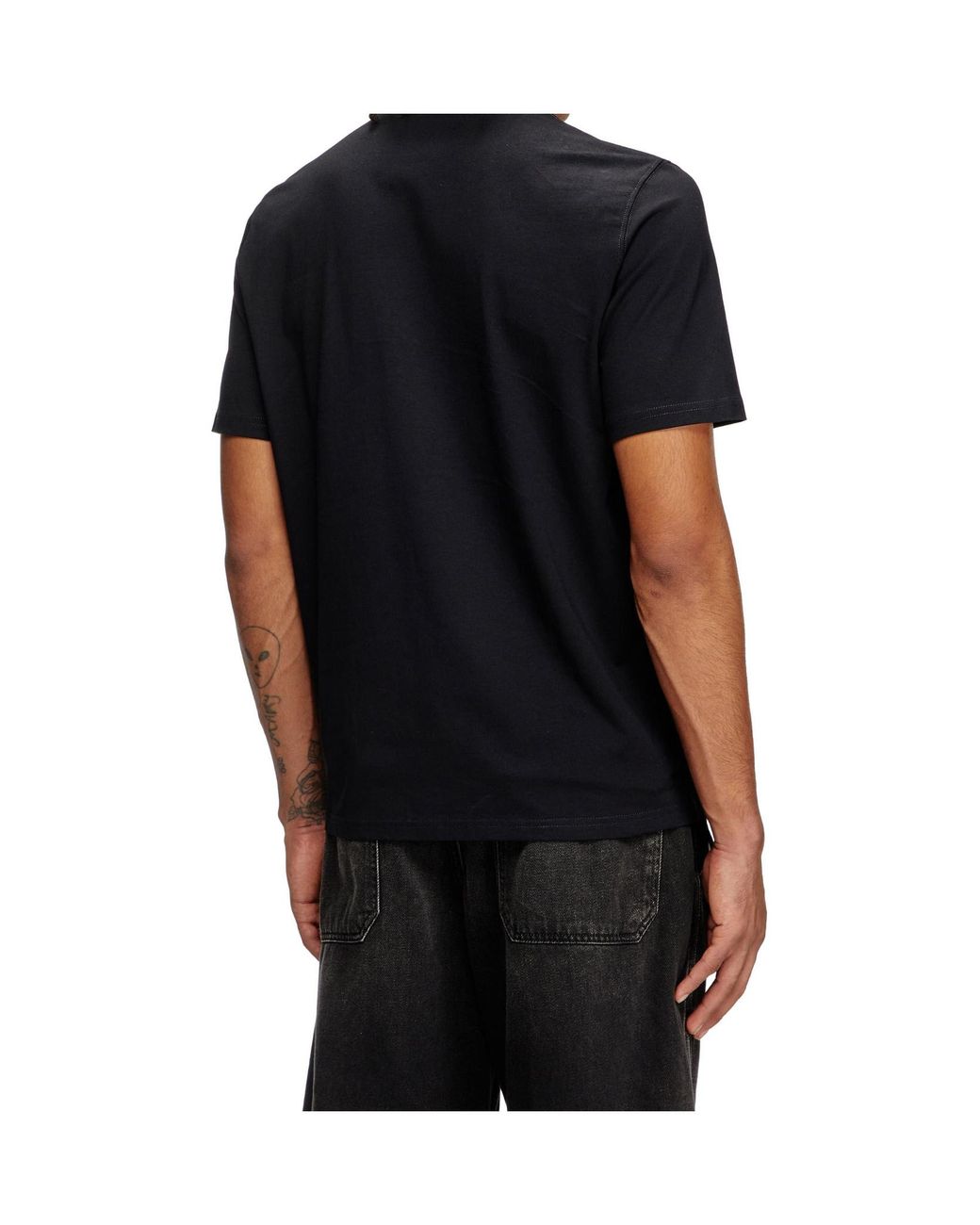 DIESEL Black T-Adjust-R25 Crewneck T-Shirt for men