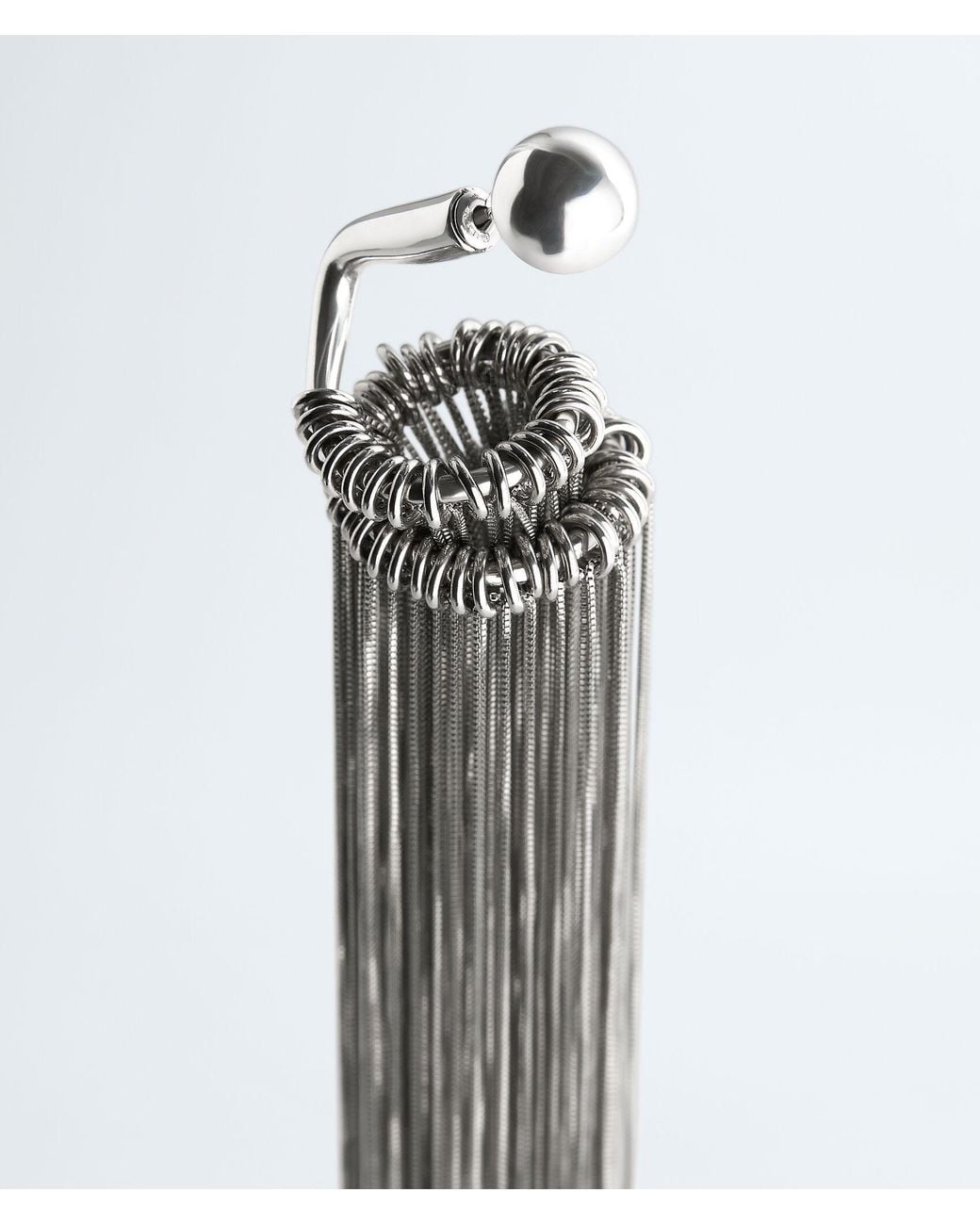 Bottega Veneta White Fringes Single Earring