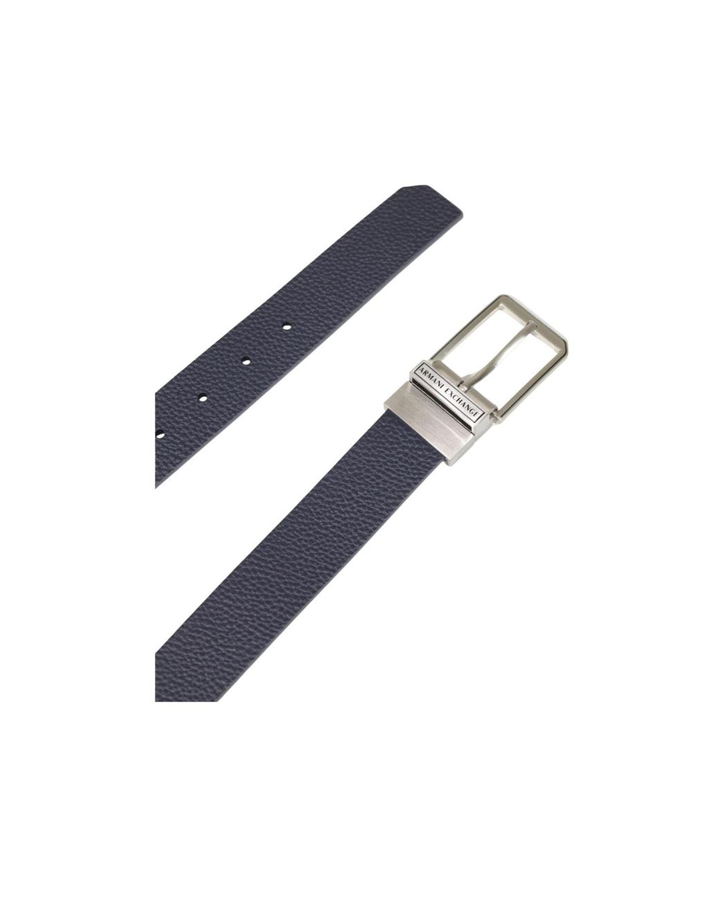 ARMANI EXCHANGE White Reversible Tongue Belt With An Adjustable Fit for men