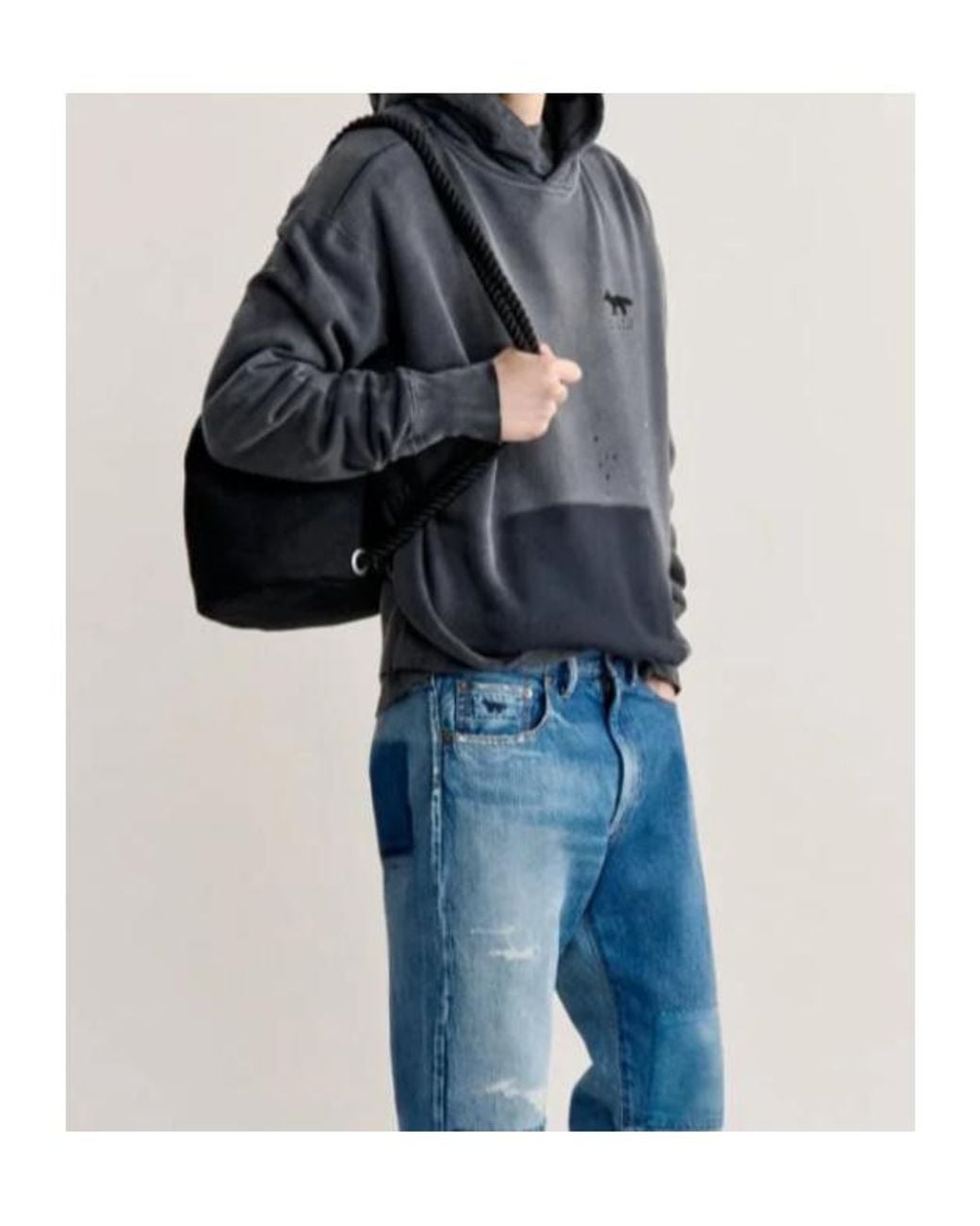 Maison Kitsuné Gray Maison Kitsuné X Kuro Long-Sleeve Sweatshirt for men