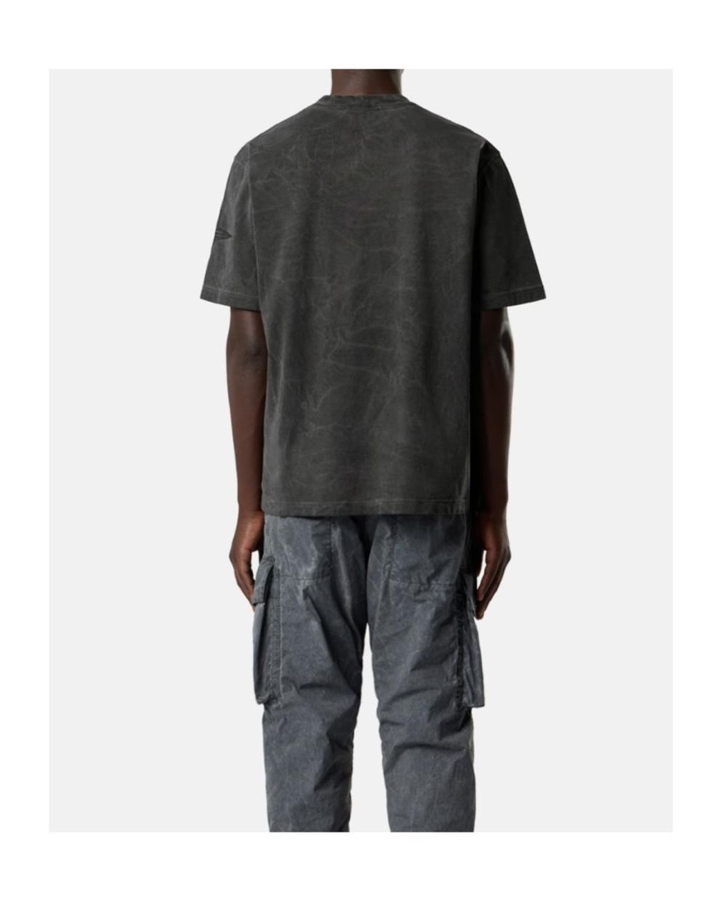 Stone Island Black Embroidered Logo Crewneck T-Shirt for men