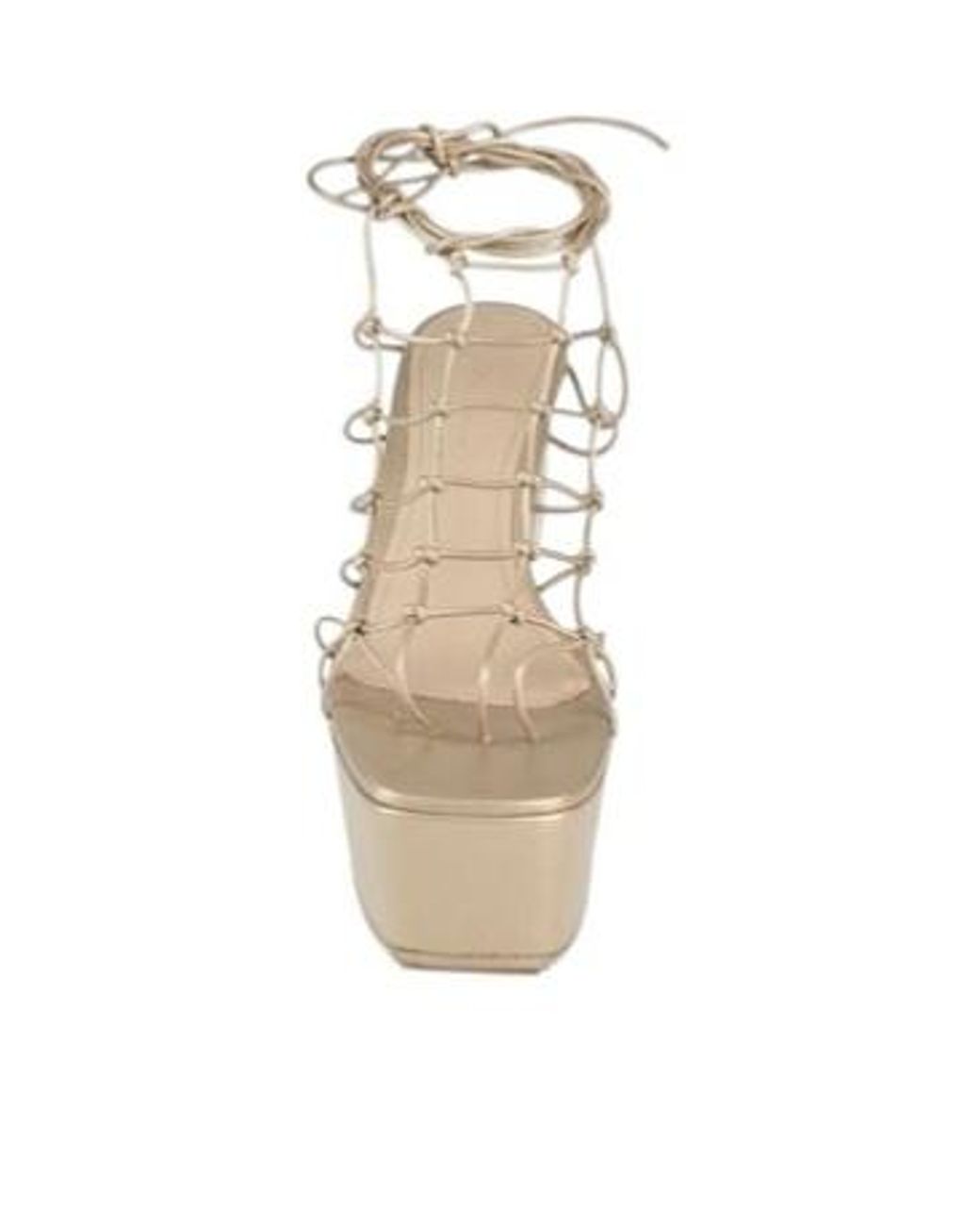 Rick Owens Metallic Strappy High Heels Sandals