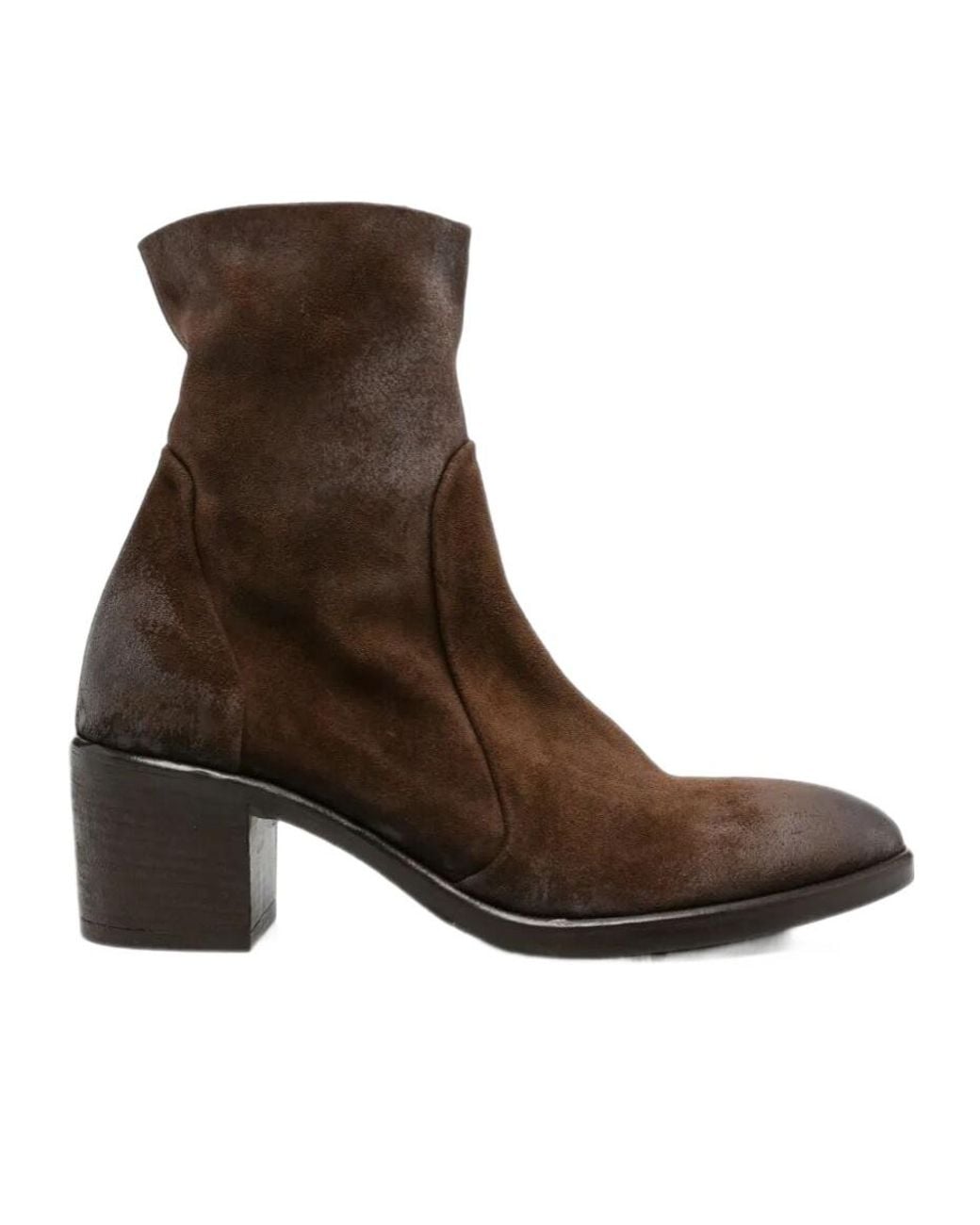 Strategia Brown Round-Toe Short Boots