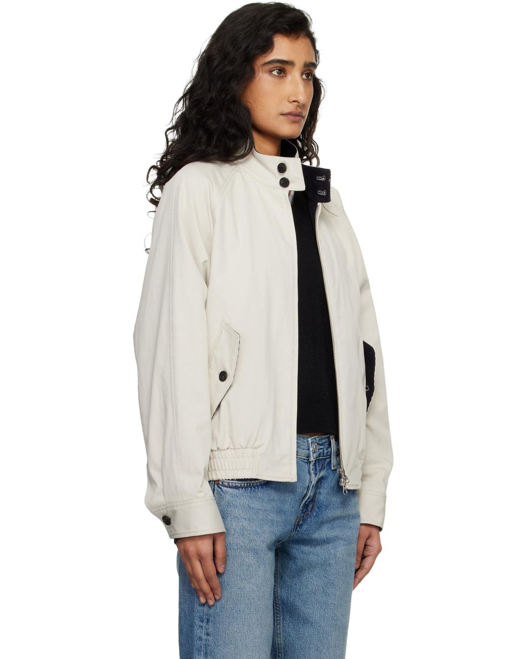 DUNST Gray Zip-Up Harrington Jacket for men