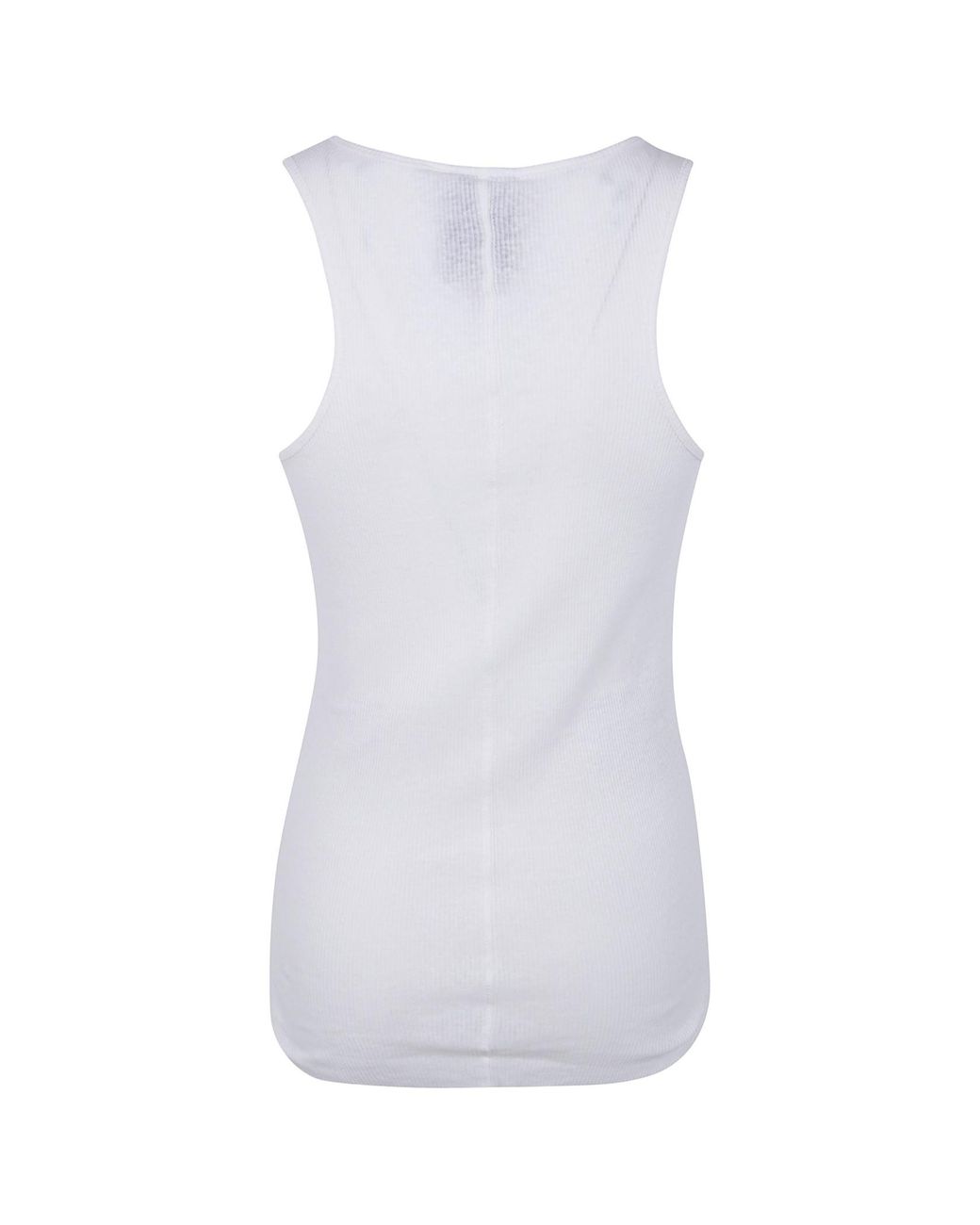 Thom Krom White Long Rib Tank Top