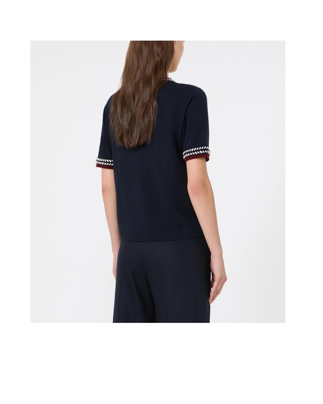 Max Mara Black Short-Sleeved Knitwear