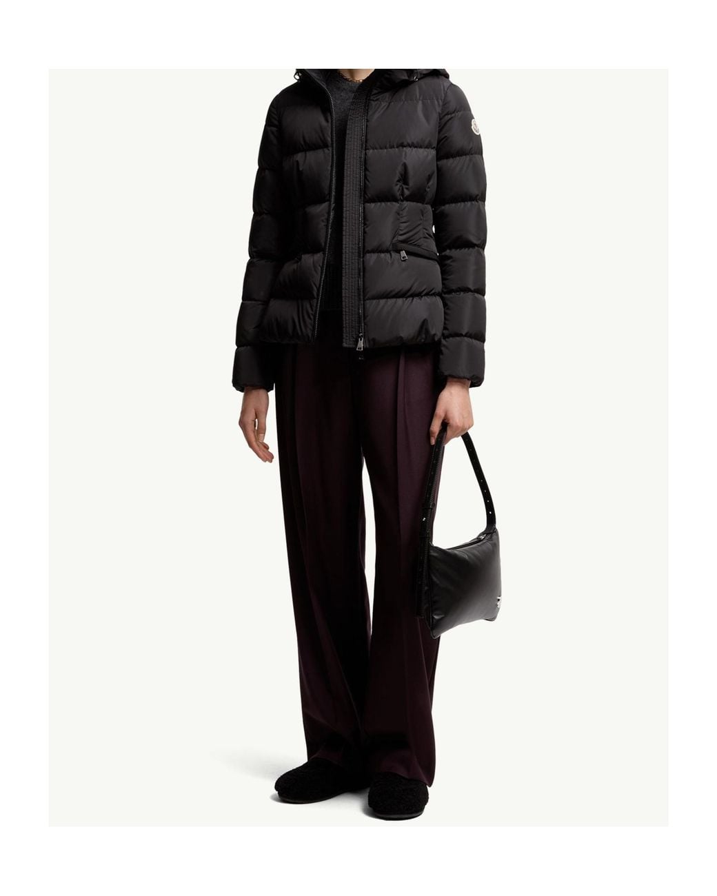 Moncler Black Avoce Hooded Puffer Jacket