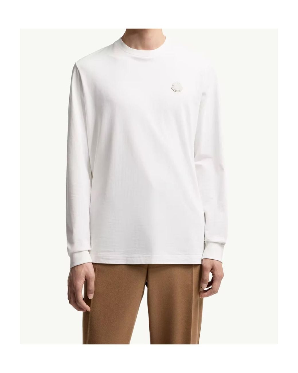 Moncler White Long-Sleeve T-Shirt for men